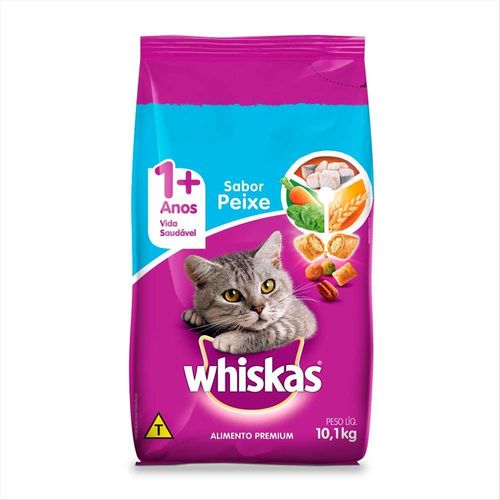 Ração Para Gatos Whiskas Peixe Saco 10,1kg