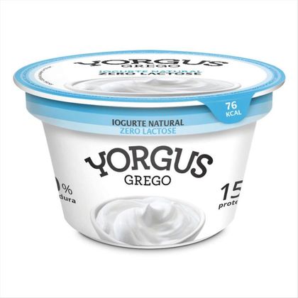 Iogurte Desnatado Sem Lactose Yorgus Grego Natural 130g