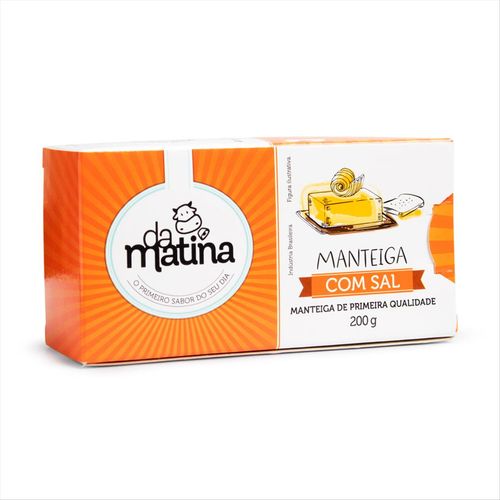 Manteiga com Sal Da Matina Tablete 200g