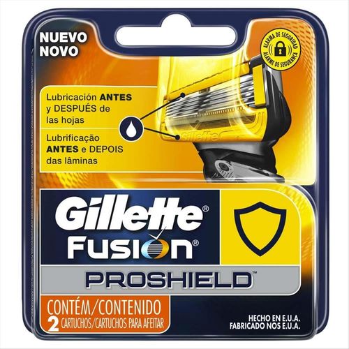 Cartuchos para Aparelho de Barbear Gillette Fusion ProShield 5 Lâminas com 2 Unidades
