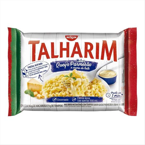 Talharim Instantâneo Nissin Queijo Parmesão   99 g