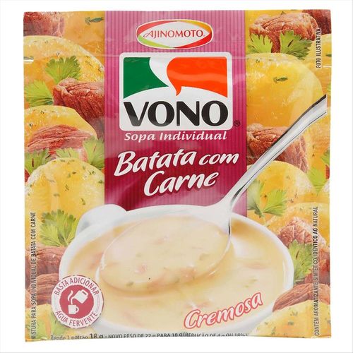 Sopa Instantânea Vono Batata Com Carne Sachê 18g
