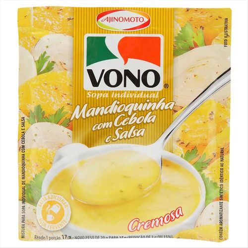 Sopa Instantânea Vono Mandioquinha Com Cebola E Salsa Sachê 17g