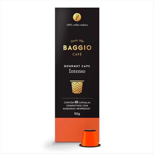 Cápsulas de Café Baggio Gourmet Caps Intenso Caixa Com 10 Unidades 50g