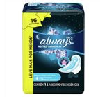 Absorvente Íntimo Com Abas Always Noites Tranquilas Seca Pacote com 16 Unidades