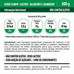 Iogurte Desnatado Sem Adição De Açúcar Verde Campo Lacfree Goji Berry E Cranberry Garrafa 500g