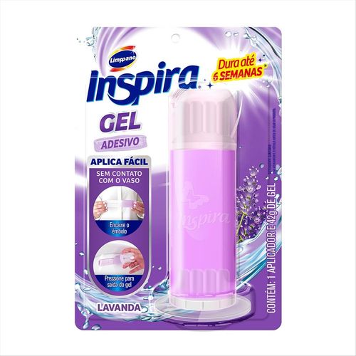 Desodorizador Sanitário Aplicador + Gel Adesivo Limppano Inspira Lavanda 42g