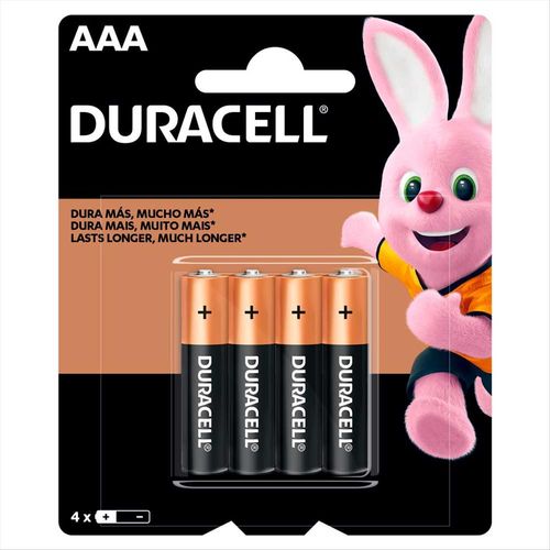 Pilha Duracell Palito AAA com 4 Unidades