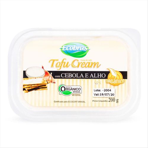 Pasta de Tofu Orgânica Vegana Ecobras Com Cebola e Alho 200g