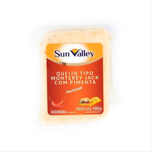 Queijo Tipo Monterey Jack Com Pimenta Fracionado Sun Valley 180g