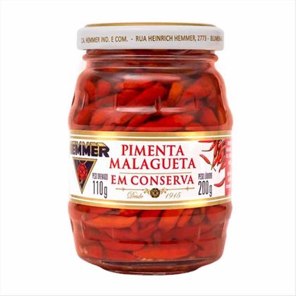Pimenta Malagueta Em Conserva Hemmer Vidro 110g