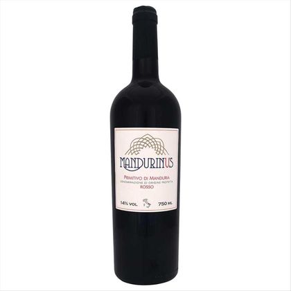 Vinho Tinto Italiano Mandurinus Primitivo Di Manduria Rosso Garrafa 750ml