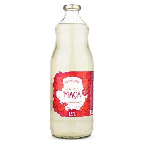Suco De Maçã Integral Sem Adição De Açúcar Bendita Garrafa 1,5 L