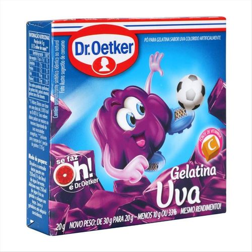 Gelatina Em Pó Dr. Oetker Uva Caixa 20g