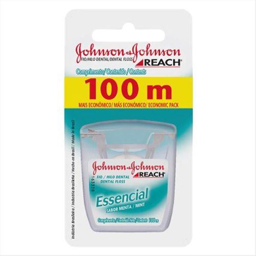 Fio Dental Johnson & Johnson Reach Essencial Menta 100M