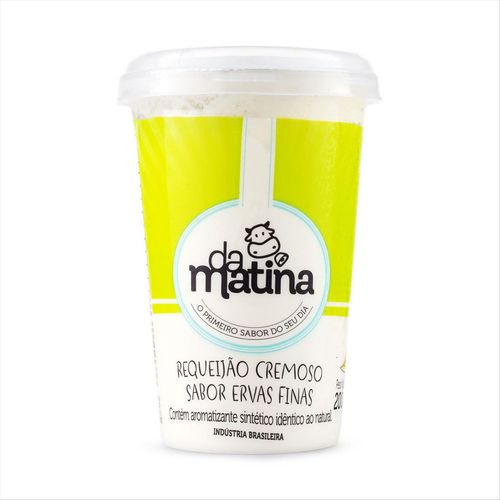 Requeijão Cremoso Da Matina Ervas Finas Copo 200g