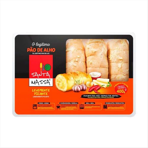 Pão de Alho Resfriado Santa Massa Levemente Picante  400 g