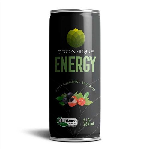 Bebida Energética Orgânica Organique Açaí, Mate E Guaraná Lata 269ml