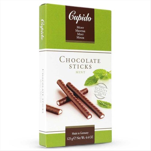 Chocolate Sticks Hamlet Cupido Menta Caixa 125g