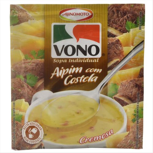 Sopa Instantânea Vono Aipim Com Costela Sachê 18g