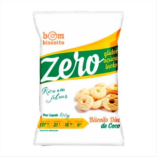 Biscoito Zero Bom Biscoito Coco Pacote 100g