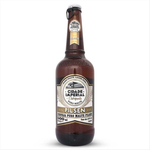 Cerveja Cidade Imperial Pilsen Puro Malte Garrafa 500ml