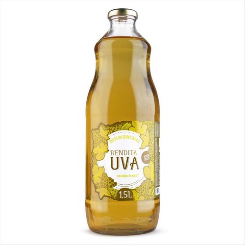 Suco De Uva Branco Integral Sem Adição De Açúcar Bendita Uva Garrafa 1,5 L