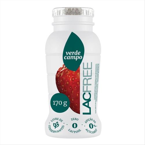 Iogurte Sem Lactose Morango Verde Campo 170g