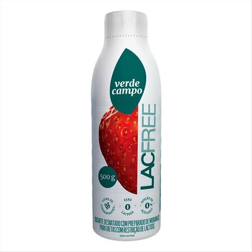 Iogurte Sem Lactose Morango Verde Campo 500g