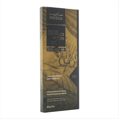 Chocolate Amargo sem Lactose sem Glúten Nugali Best Cocoa Awards 70% de Cacau 85g
