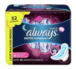 Absorvente Íntimo Com Abas Always Noites Tranquilas Suave Pacote Com 32