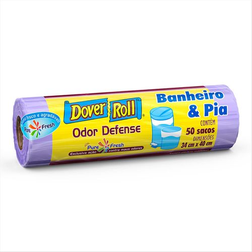 Saco para Lixo   Dover Roll  Odor Defense   Banheiro e Pia    50
