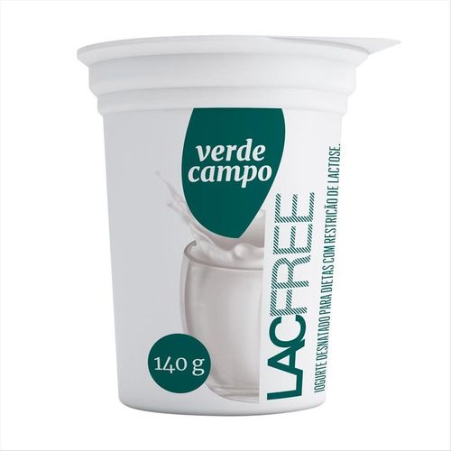 Iogurte Desnatado Sem Adição De Açúcar Verde Campo Lacfree Tradicional Copo 140g