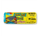 Saco Para Lixo Com Alças Dover Roll Super Forte Azul 50 L Com 20 Unidades