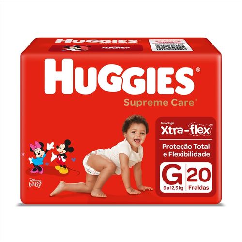Fralda Descartável Huggies Supreme Care G Pacote Com 20 Unidades