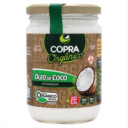 Óleo de Coco Orgânico Copra Vidro 500mL