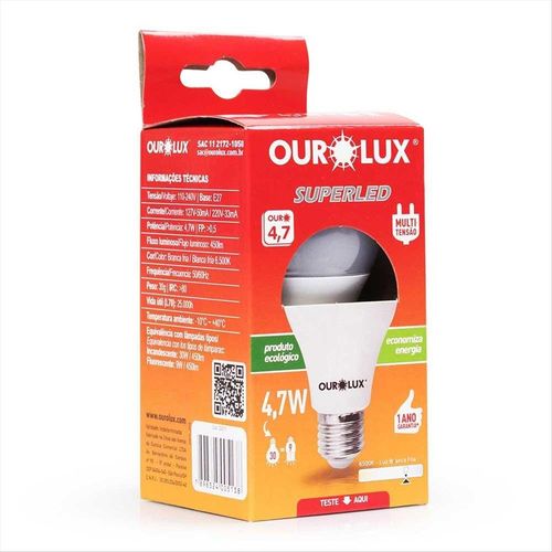 Lâmpada Ourolux Superled 4,7 W