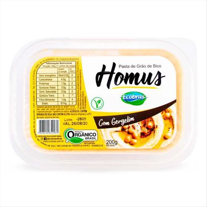 Pasta de Homus Orgânica Ecobras com Gergelim 200g