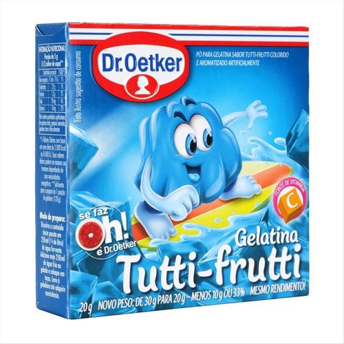 Gelatina Em Pó Dr. Oetker Tutti Frutti Caixa 20g