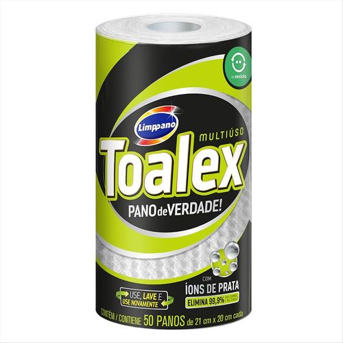 Pano De Limpeza Multiuso Limppano Toalex Com 50 Unidades