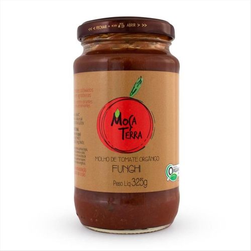 Molho De Tomate Orgânico Moça Terra Funghi Vidro 325g