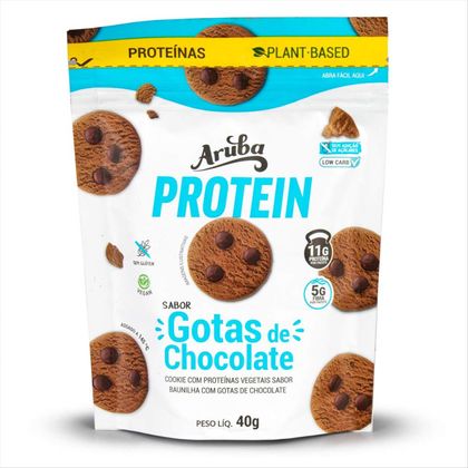 Cookie Sem Glúten Aruba Protein Gotas de Chocolate 40g