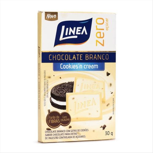 Chocolate Branco Zero Açúcar Linea Cookies  n  Creme   30g