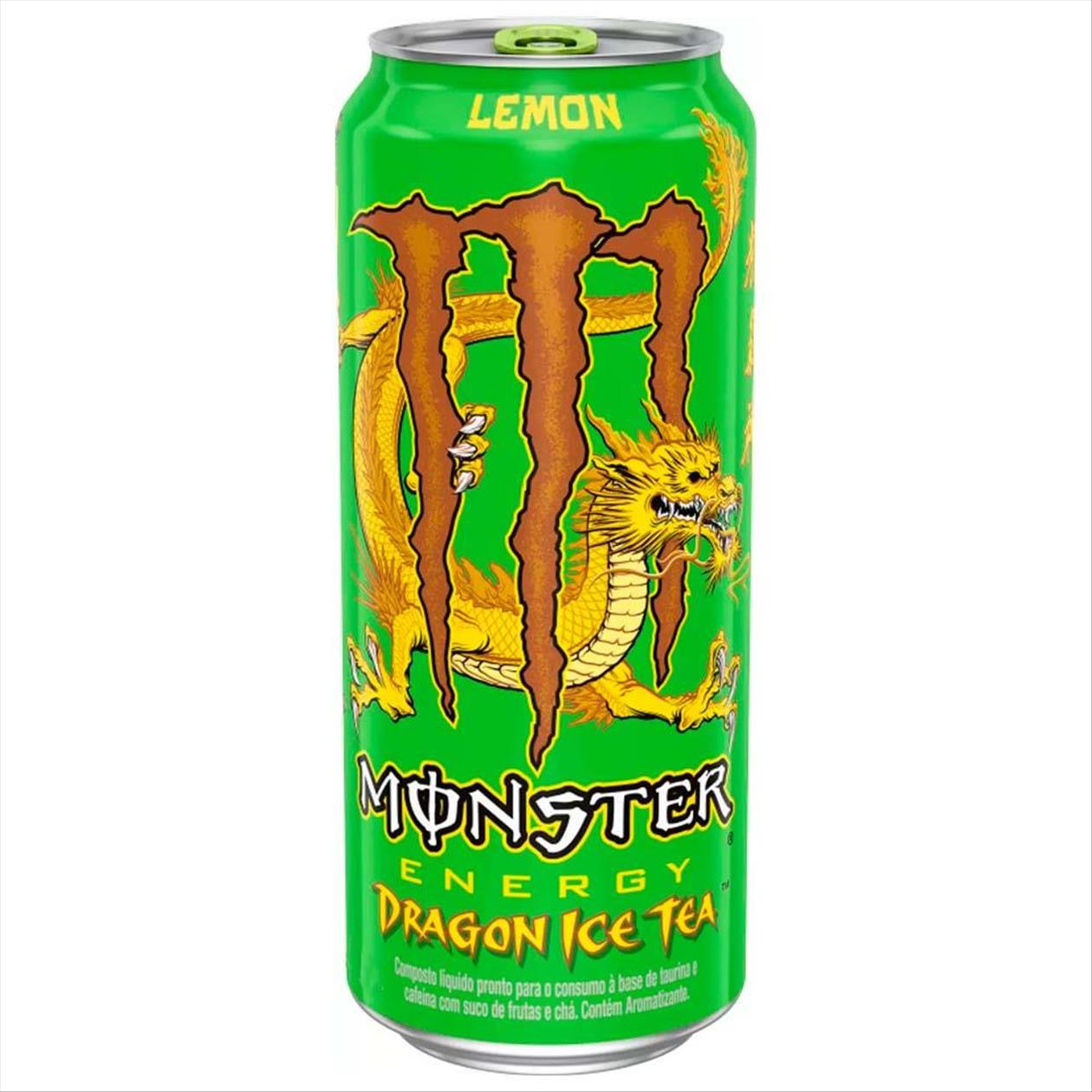 Bebida Energética Monster Dragon Ice Tea Lemon Lata 473ml Zona Sul
