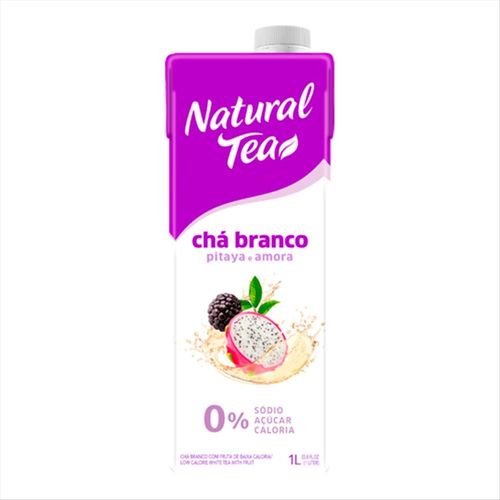 Chá branco Sem Açúcar Natural Tea Pitaya e Amora 1 L