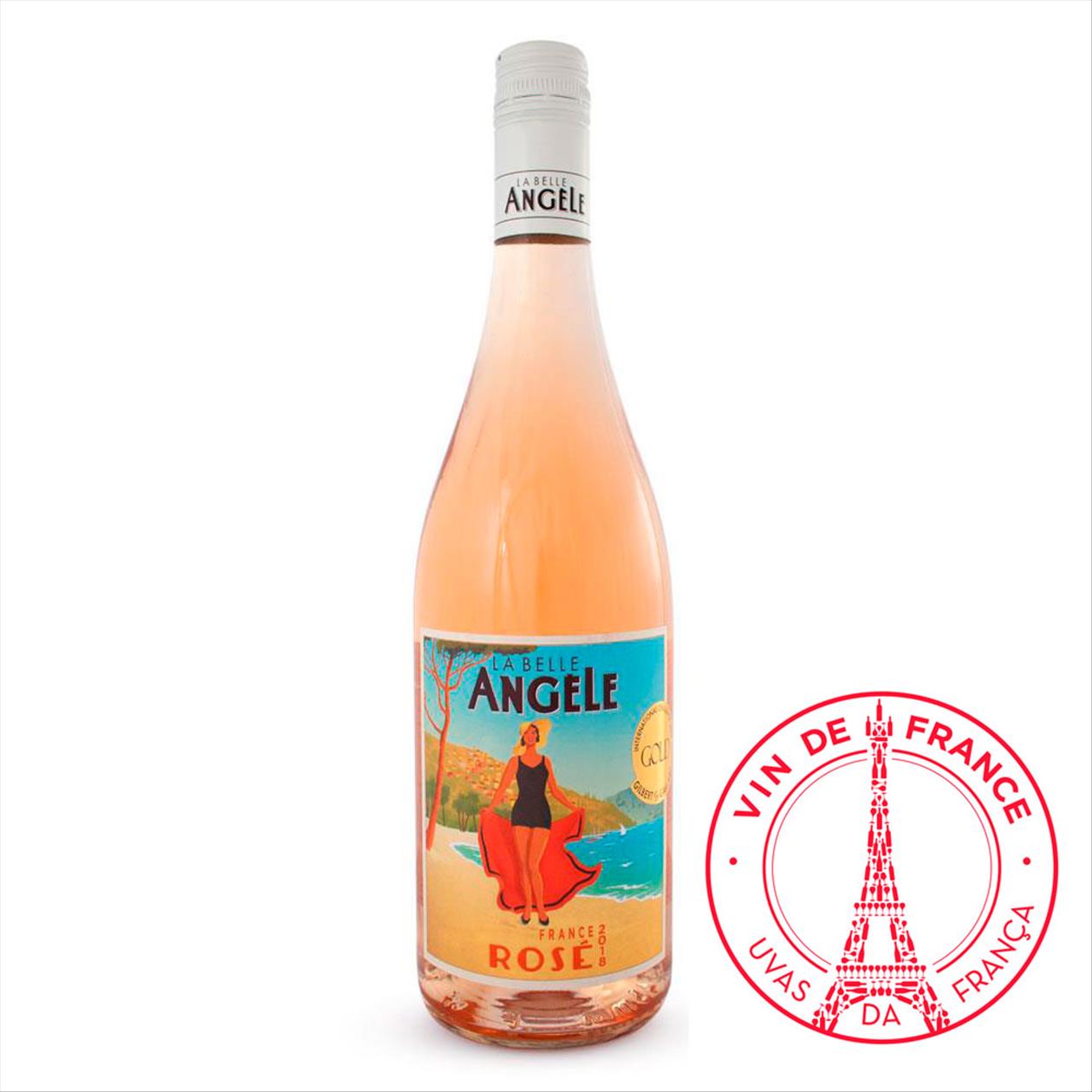 Vinho Rosé Francês La Belle Angele Garrafa 750mL Zona Sul