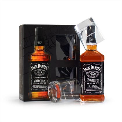 Whisky Jack Daniel s Caixa 1 L com 2 copos