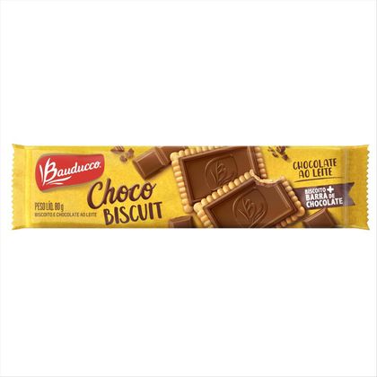 Choco Biscuit Bauducco Chocolate Ao Leite Pacote 80g
