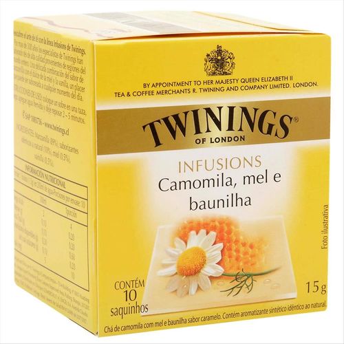 Chá Twinings Of London Infusions Camomila, Mel E Baunilha Caixa Com 10 Sachês 15g