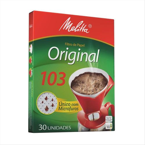 Filtro De Papel Melitta Original 103 Com 30 Unidades